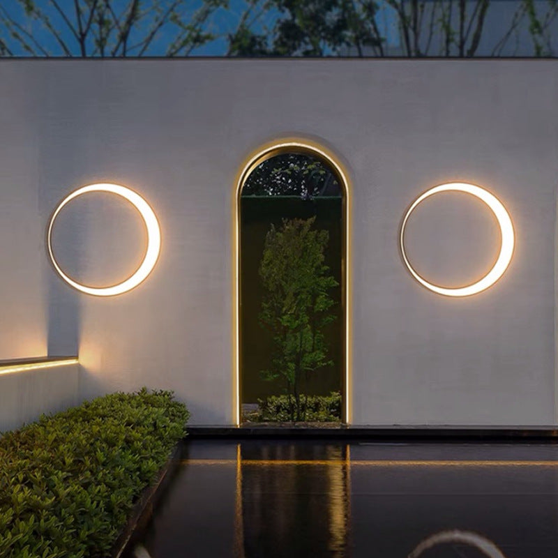 outdoor simple round wall lamp (waterproof)