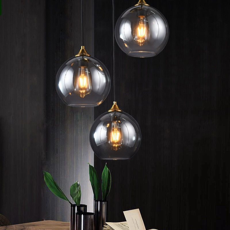modern glass pendant lights