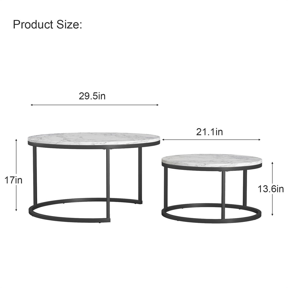 2 piece modern coffee table